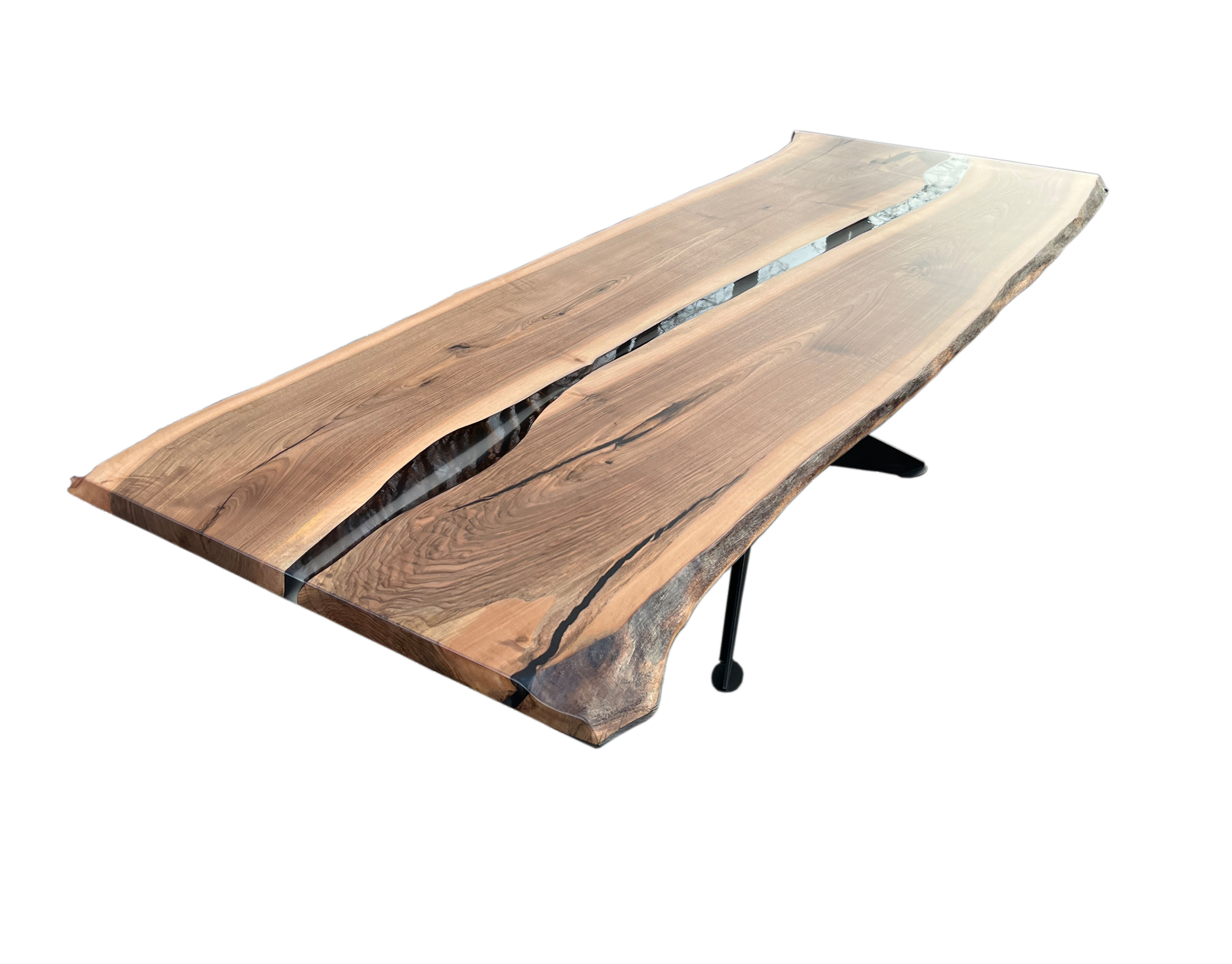 TISCHPLATTE NUSSBAUM EPOXIDHARZ/EPOXYRESIN 300x108cm