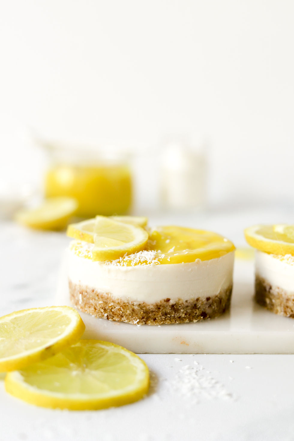 No Bake Cheesecake Com Lemon Curd - Vegan e Sem Glúten