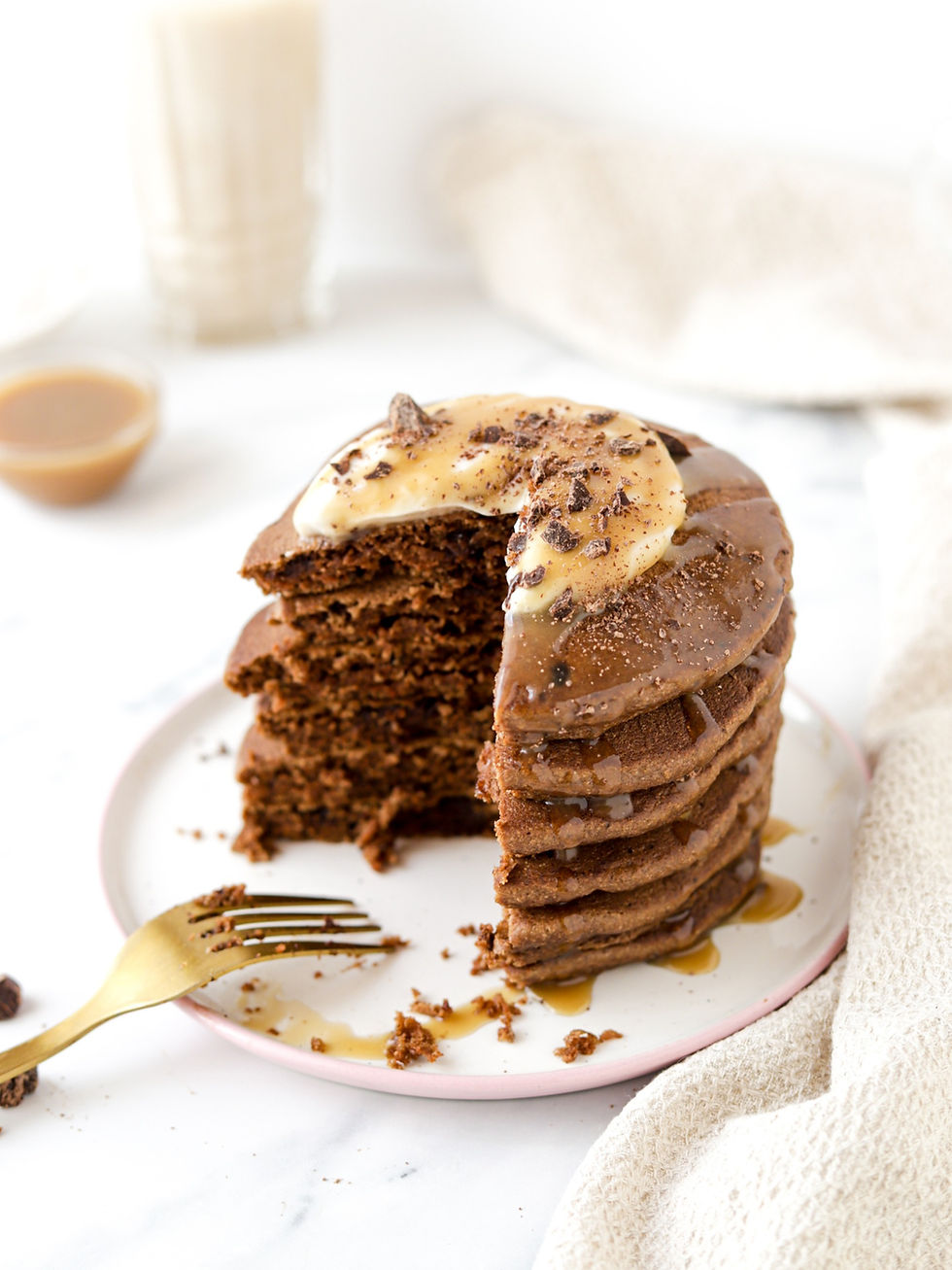 Panquecas Vegan de Espelta e Chocolate