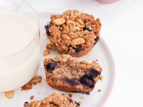 Breakfast Muffins de Iogurte e Mirtilos