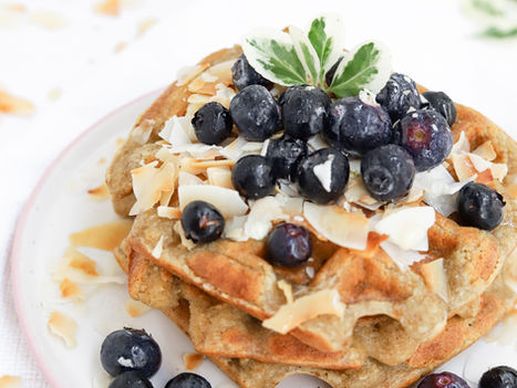 Waffles Vegan de Coco sem Glúten