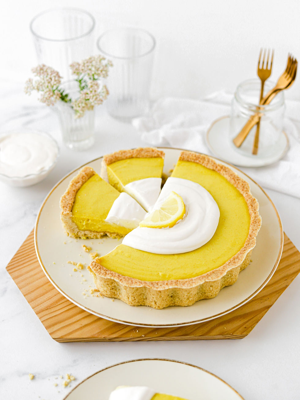 Tarte Vegan de Limão e Manga