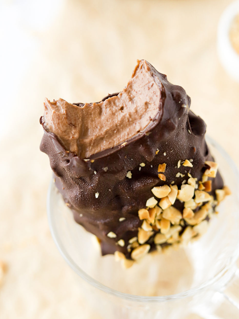 Gelado Double Chocolate e Manteiga de Amendoim - Magnum Caseiro e Vegan