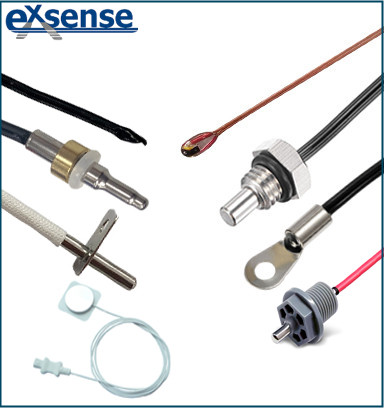 EXSENSE NTC sensor family with different probes, leads and housings