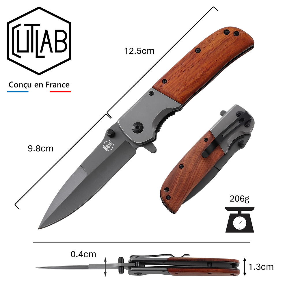 Miniatura: Kit CT86 à monter soi-même – Acier titane et manche en rosewood - Difficulté 4/5