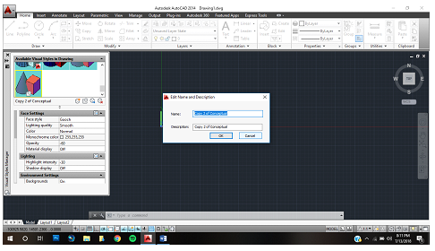 USE OF VISUAL STYLES IN AUTOCAD