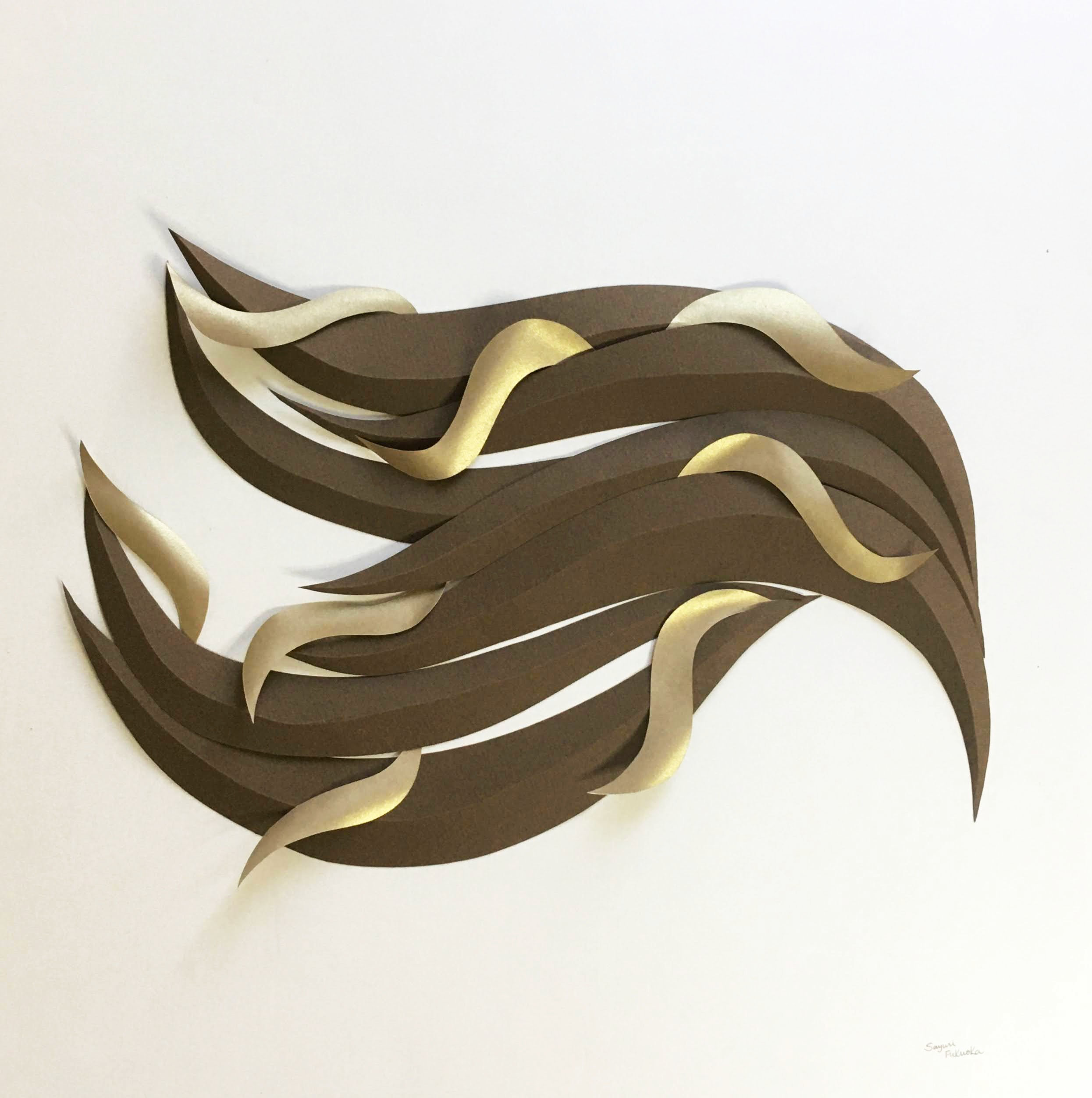 quadro abstrato  - escultura em papel - Sayuri Fukuoka