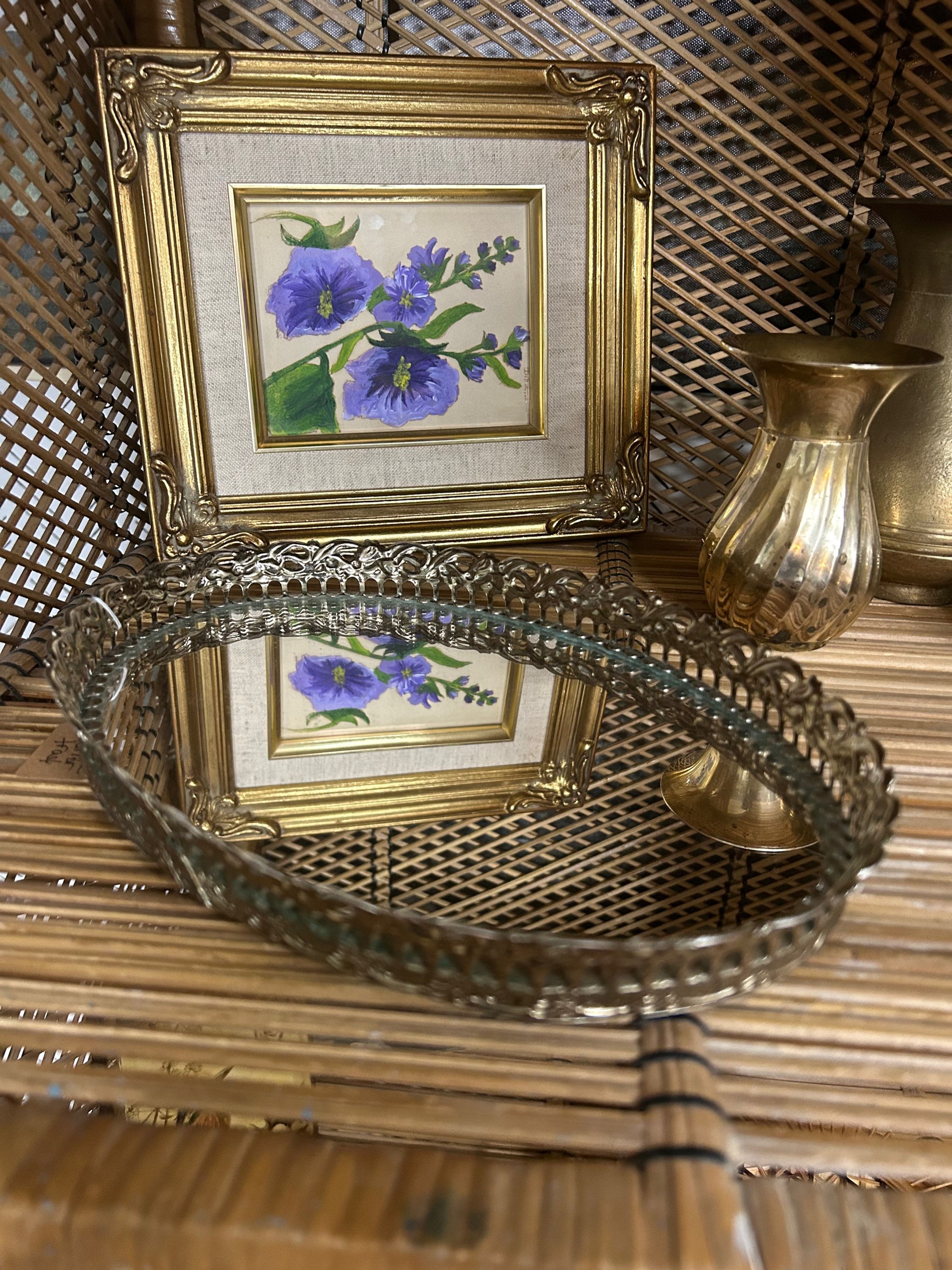 Antique Mirror Tray 