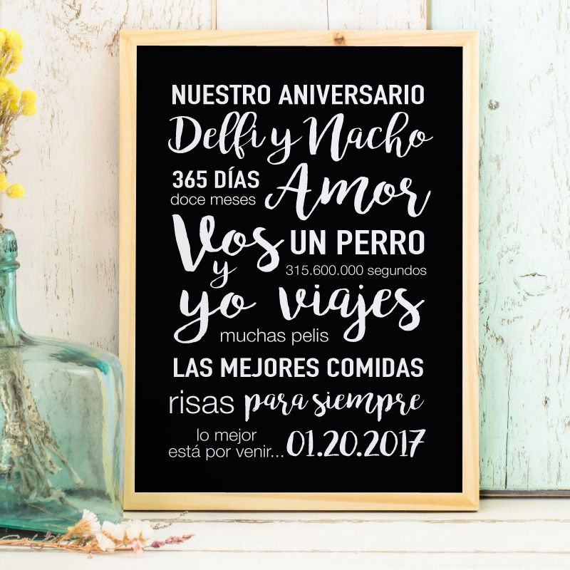 Cuadro pizarra personalizada