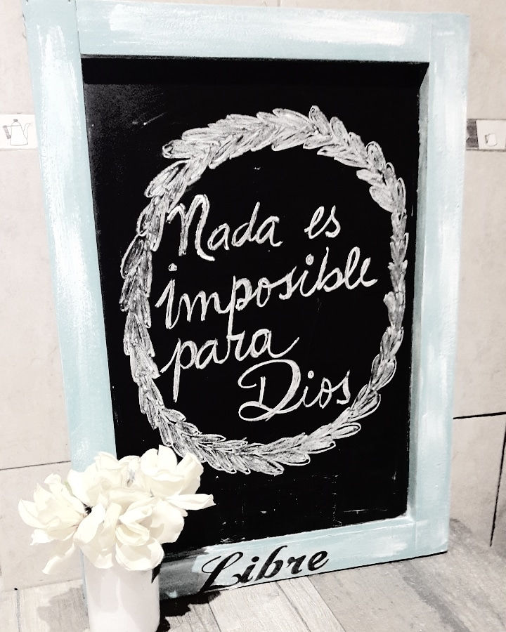 Pizarra marcos estilo vintage