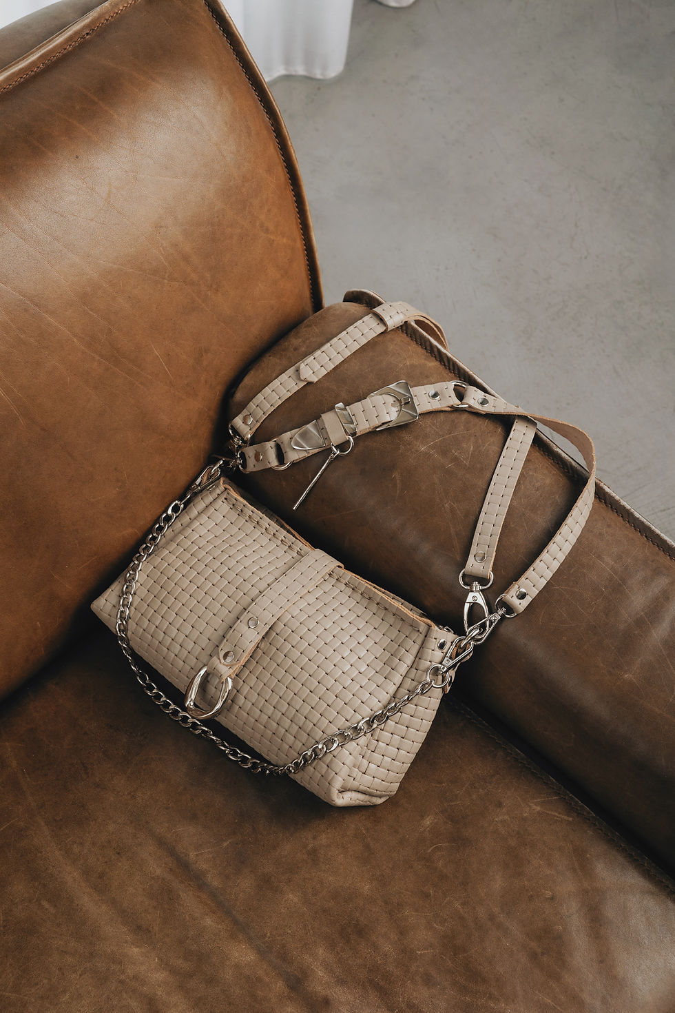 Thumbnail: "Mexican moon" shoulder bag, *limited*, stone beige