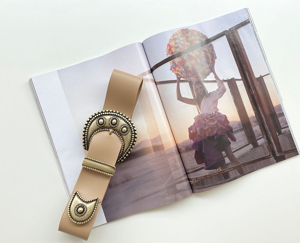 Thumbnail: "The Best" leather belt in beige