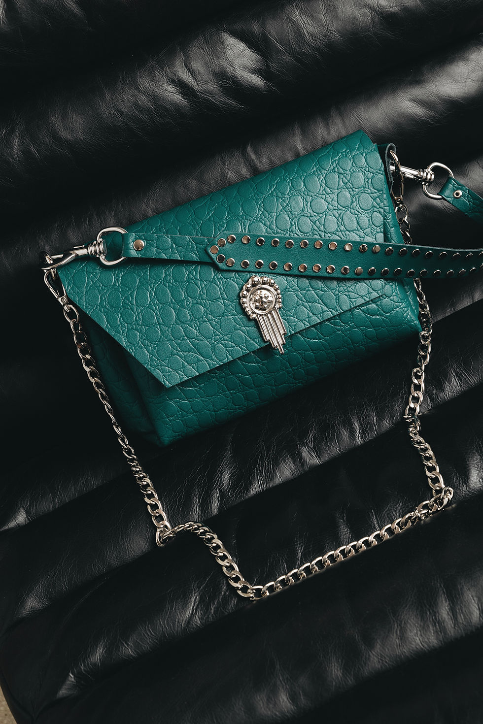 Thumbnail: "On my mind" shoulder bag, forest green, *bigger size*