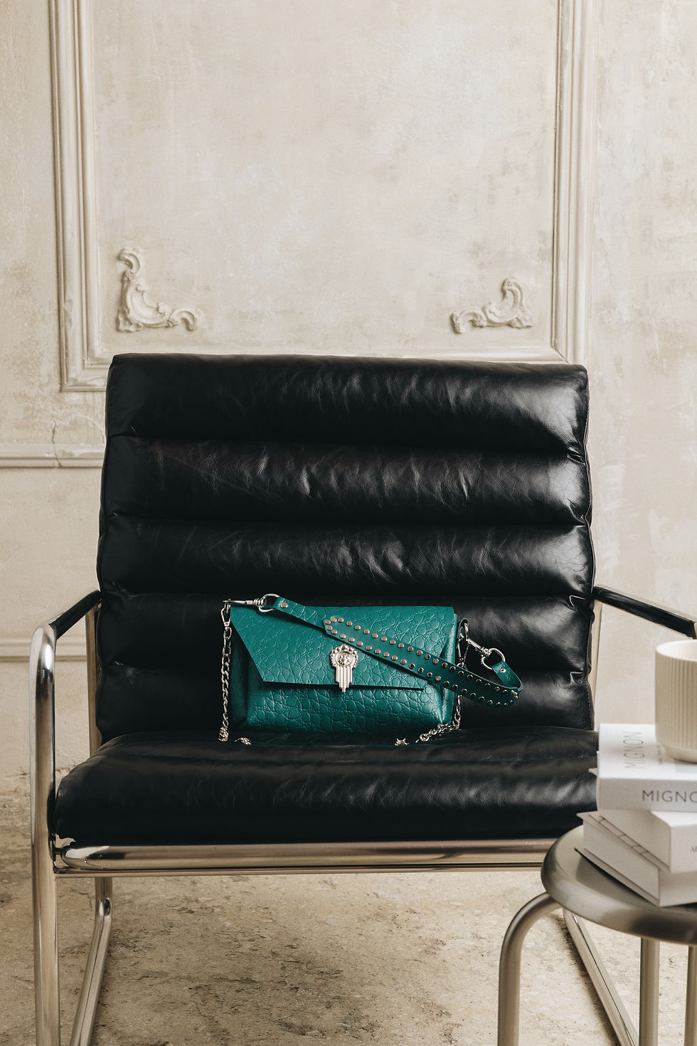 Thumbnail: "On my mind" shoulder bag, forest green, *bigger size*