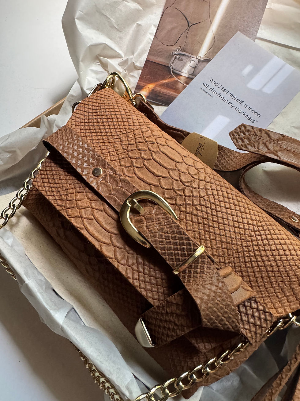 Thumbnail: "Regret me" shoulder bag, chocolate suede, sample