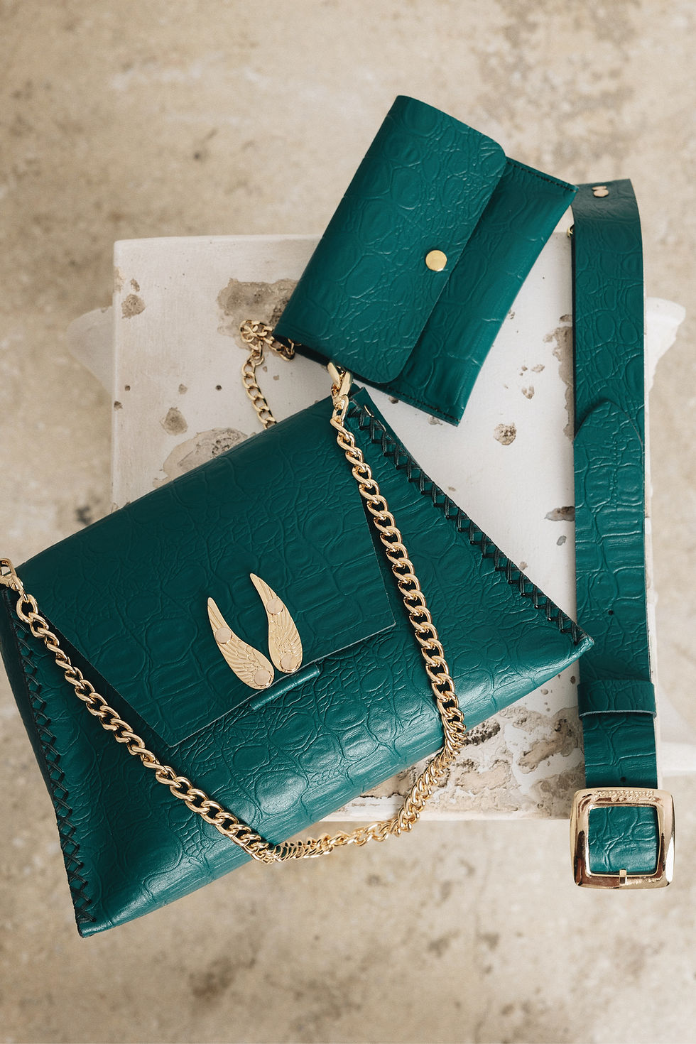 Thumbnail: "Wings" shoulder bag, forest green