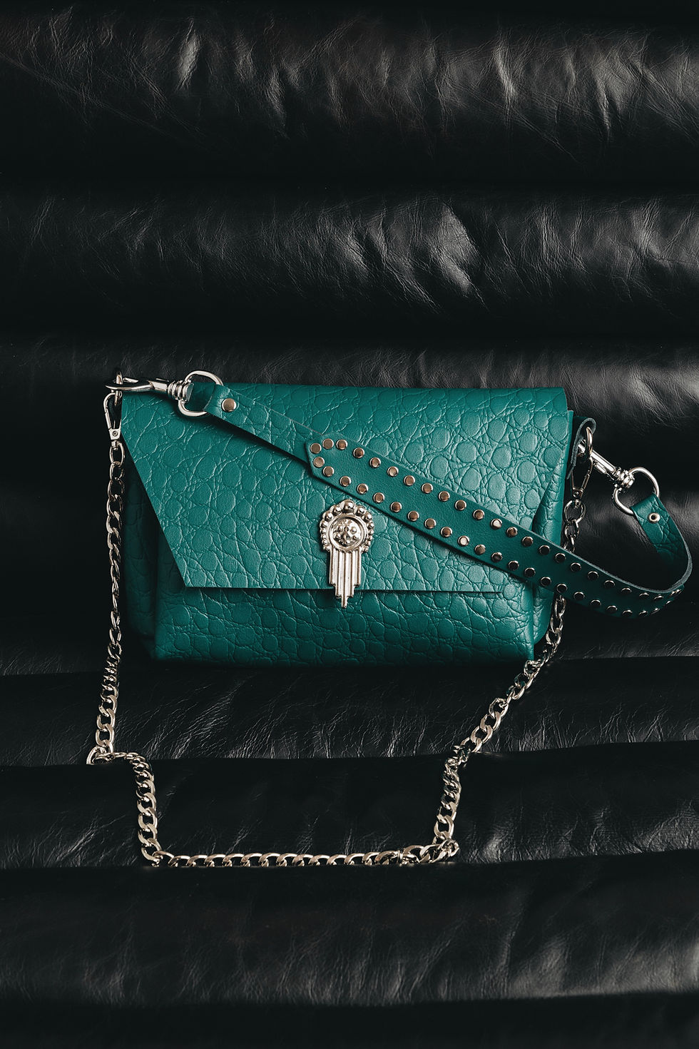 Thumbnail: "On my mind" shoulder bag, forest green, *bigger size*