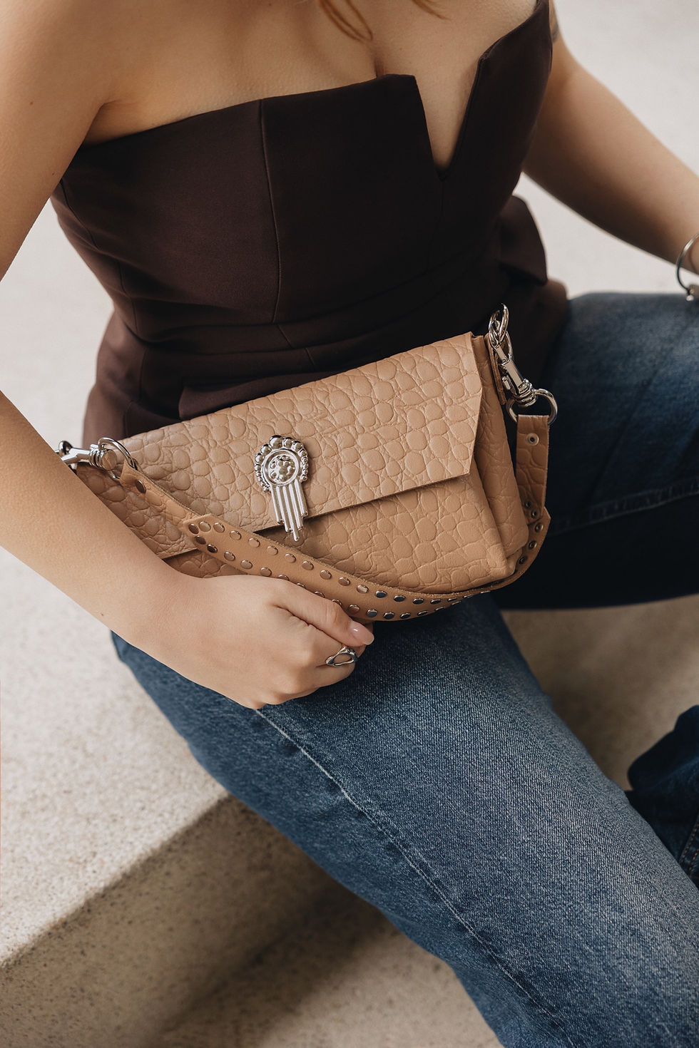 Thumbnail: "On my mind" shoulder bag, mocha