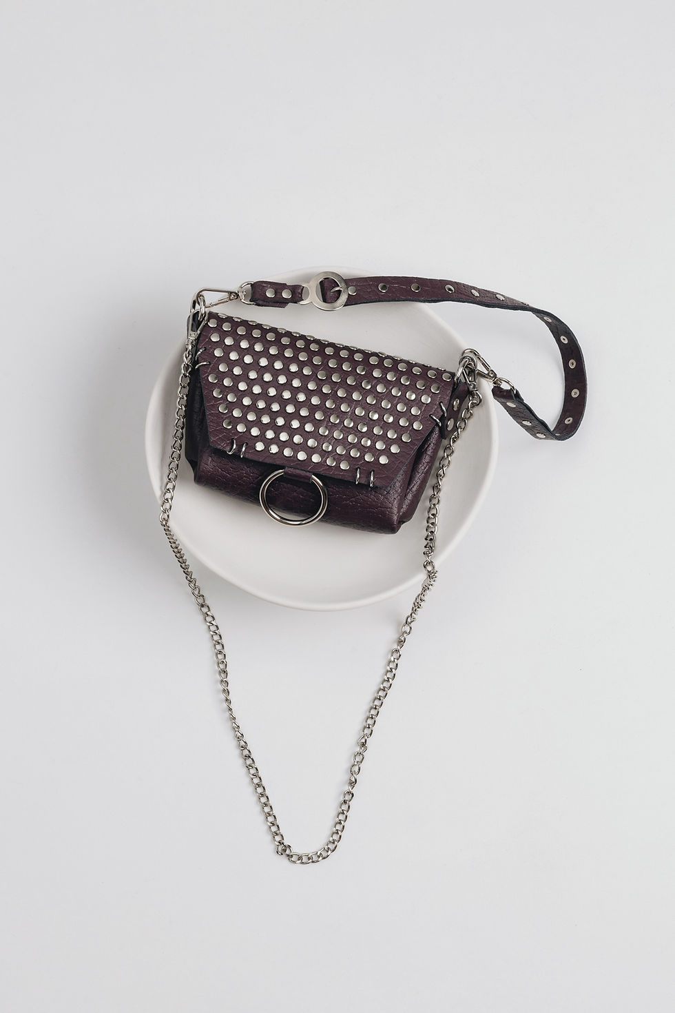 Thumbnail: "Rosemary" shoulder bag, dark plum