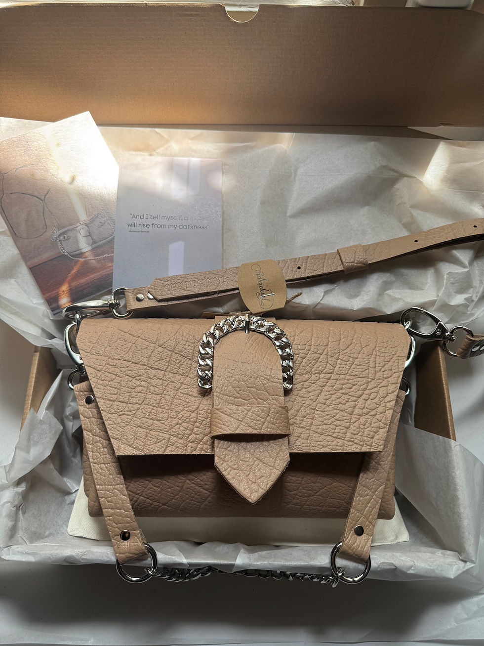 Thumbnail: “Moving on" shoulder bag, mocha, nickel, sample