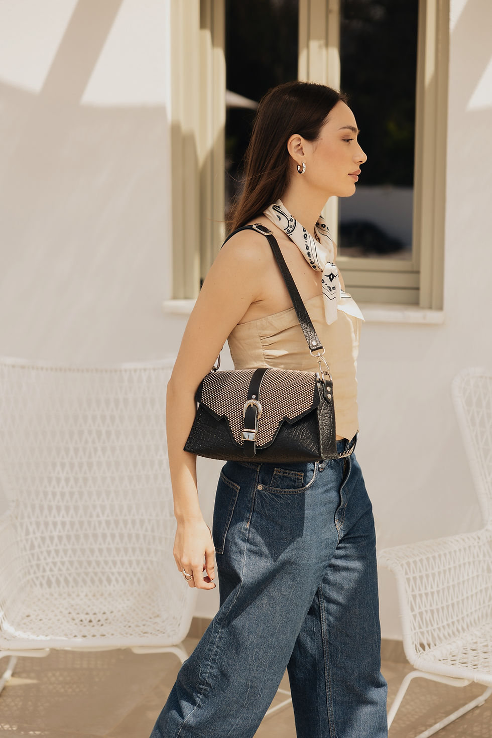 Thumbnail: "Go your own way" shoulder bag, black