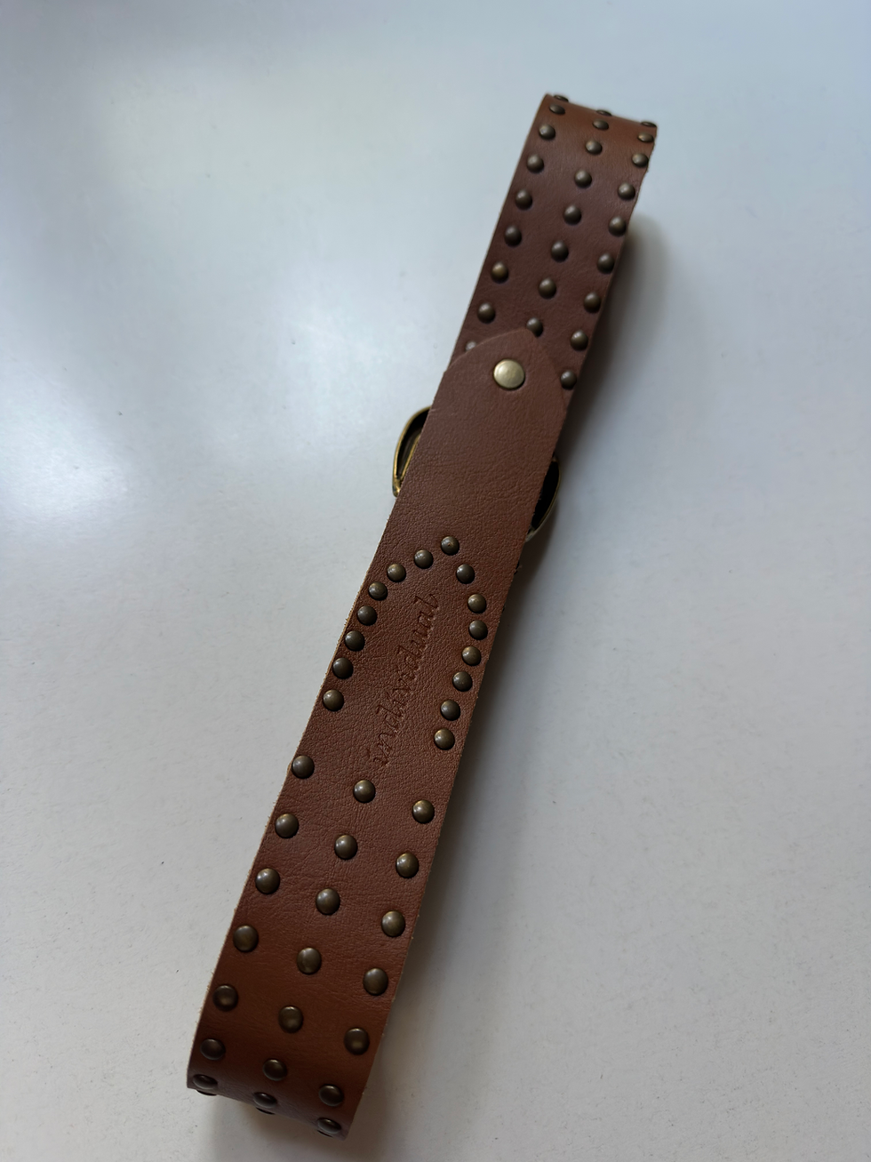 Thumbnail: “Rockstar" leather belt, taba, sample