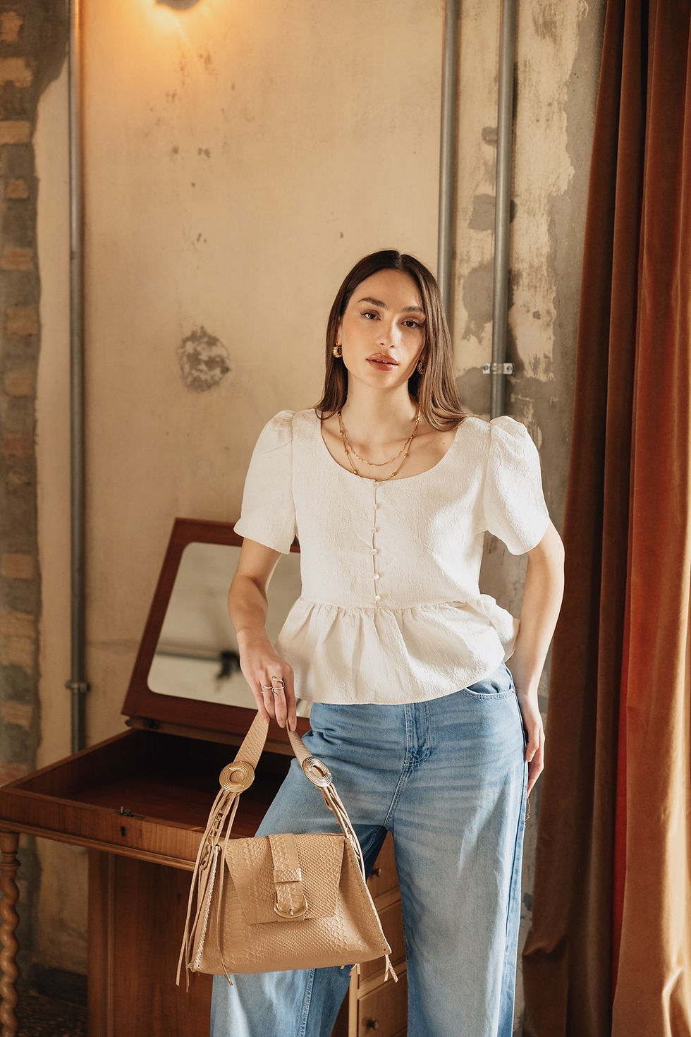 Thumbnail: "What a feeling" shoulder bag, mocha