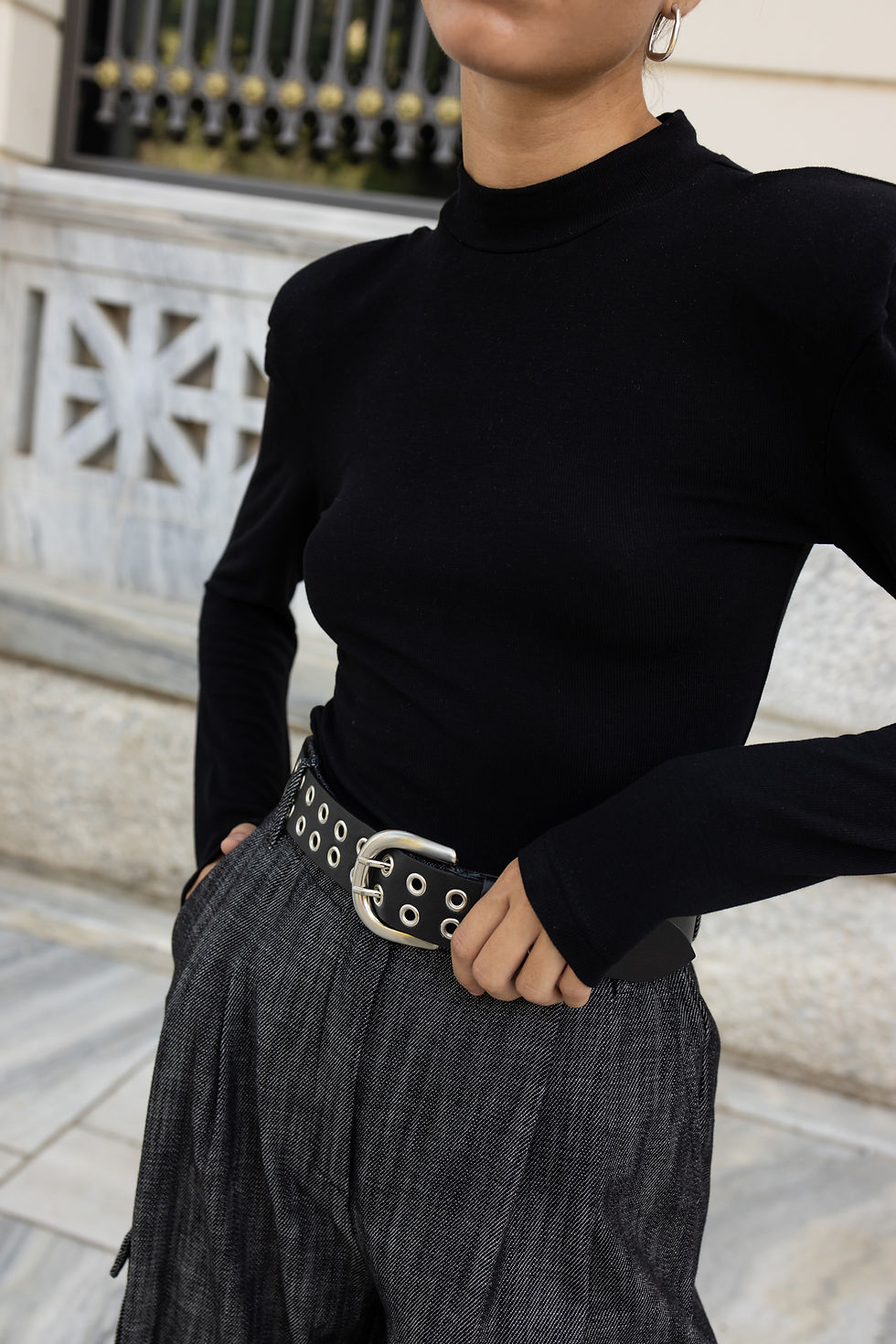 Thumbnail: "Black night" leather belt