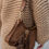 Thumbnail: "Aerials" shoulder bag, chocolate suede