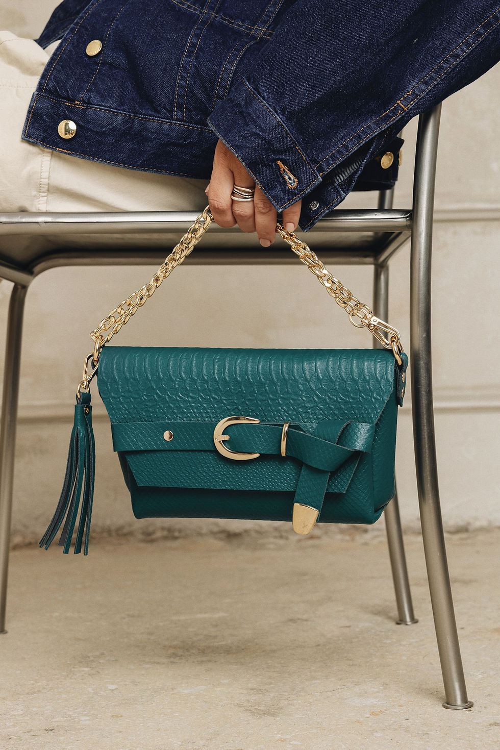 Thumbnail: "Regret me" shoulder bag, forest green