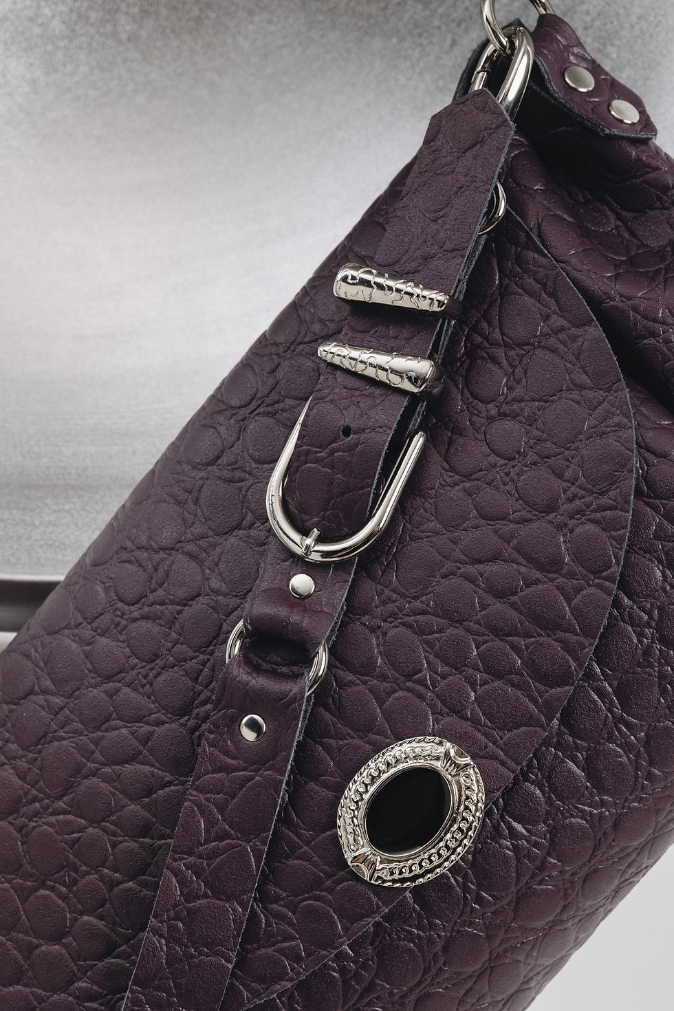 Thumbnail: "Shine on brightly" shoulder bag, dark plum