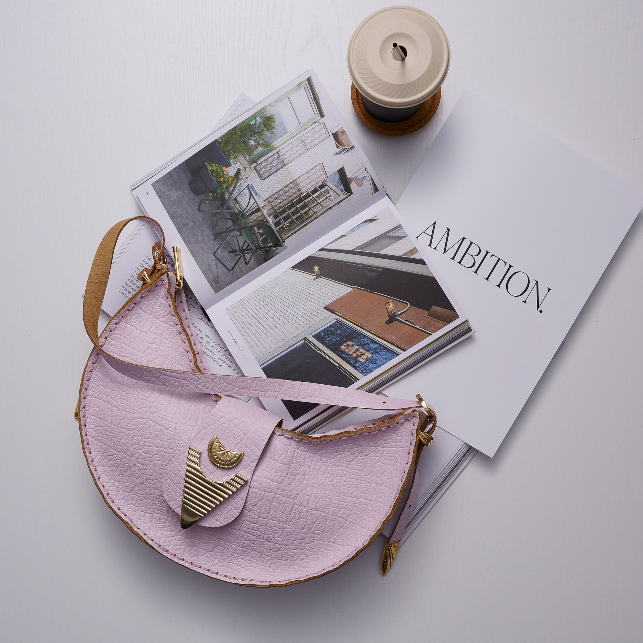 "Who knows” shoulder bag, pink