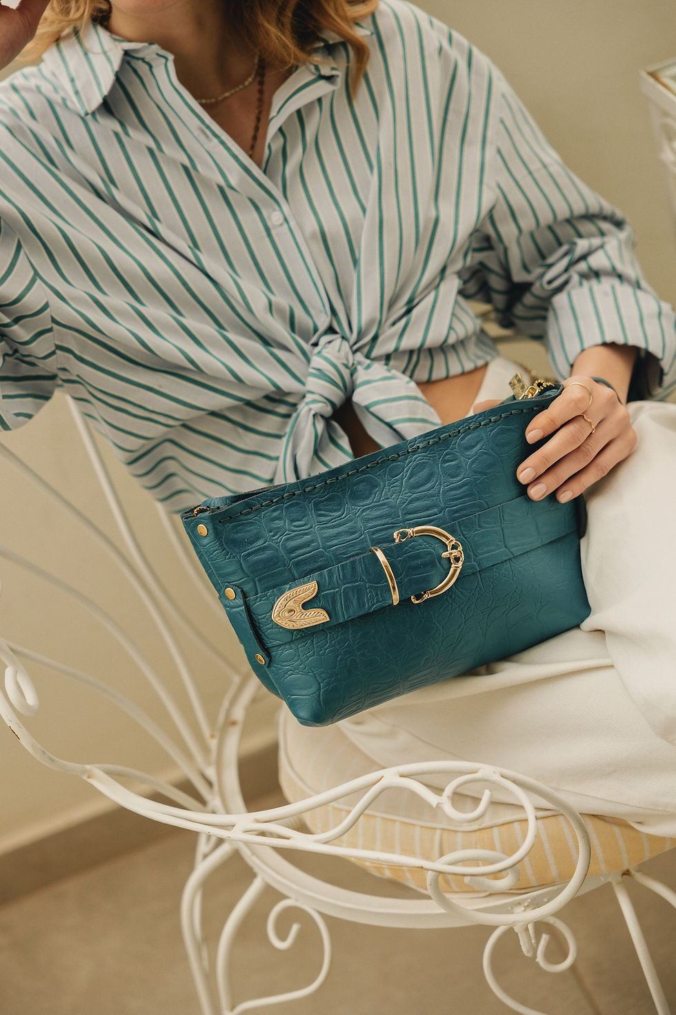 Thumbnail: "Rhiannon" clutch bag, forest green