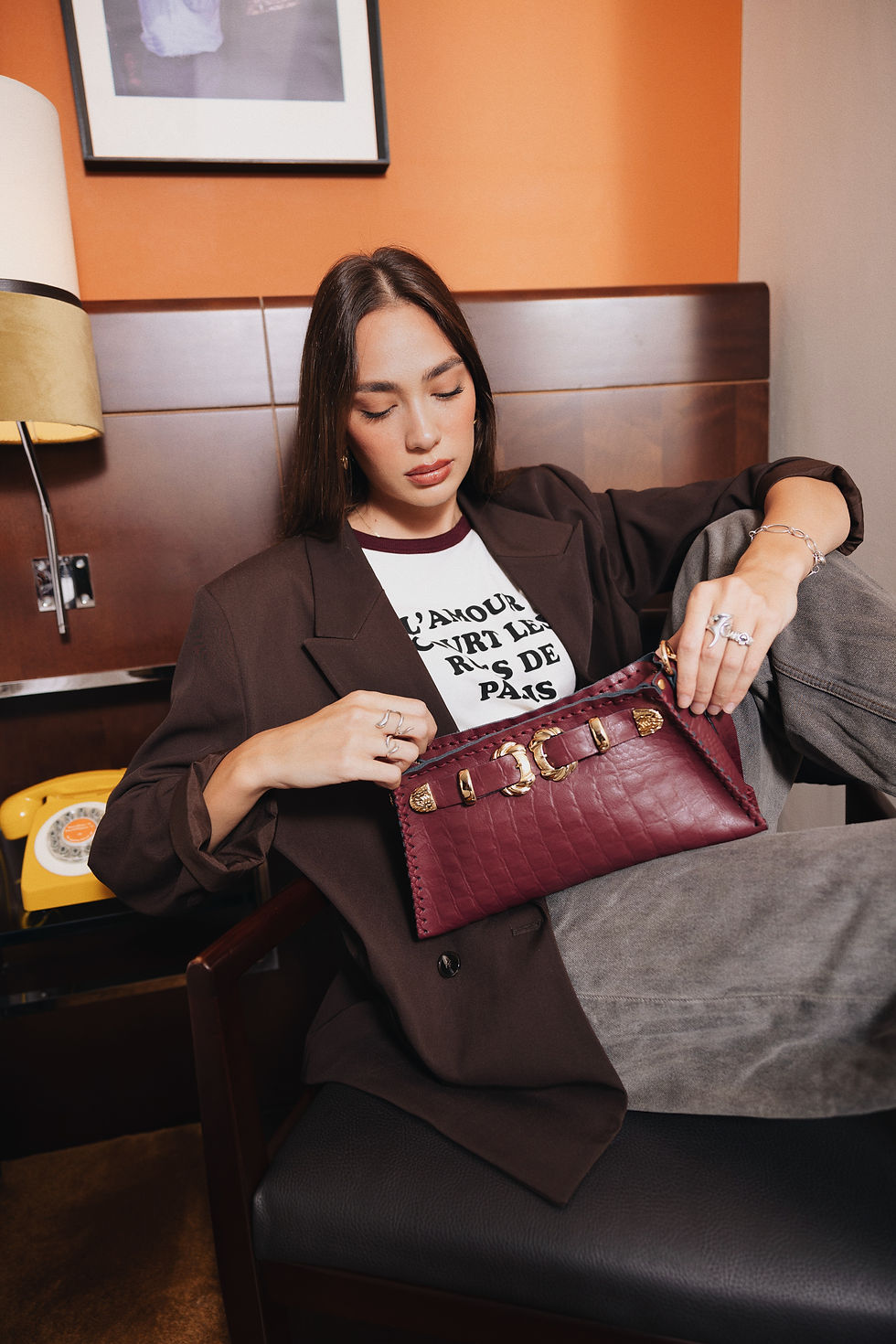 Thumbnail: "Love is a battlefield" shoulder bag, cherry