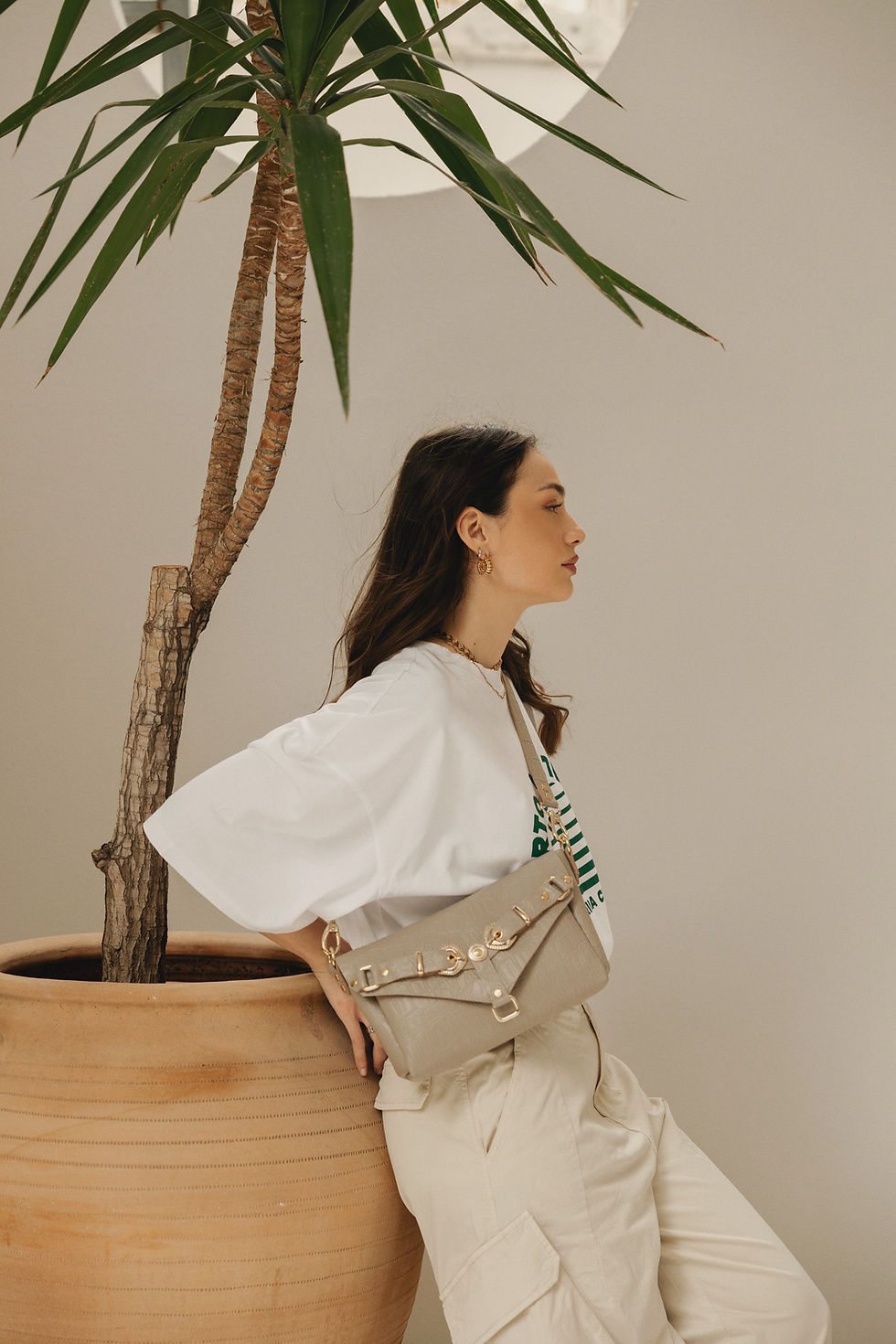 Thumbnail: "Messy" shoulder bag, stone beige