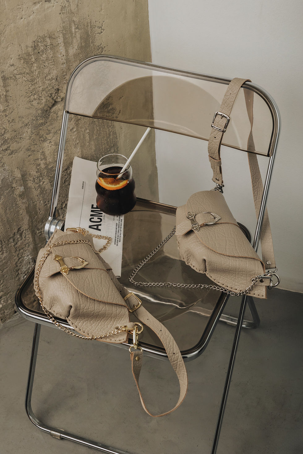 Thumbnail: "Tell it to my heart" waist bag, stone beige