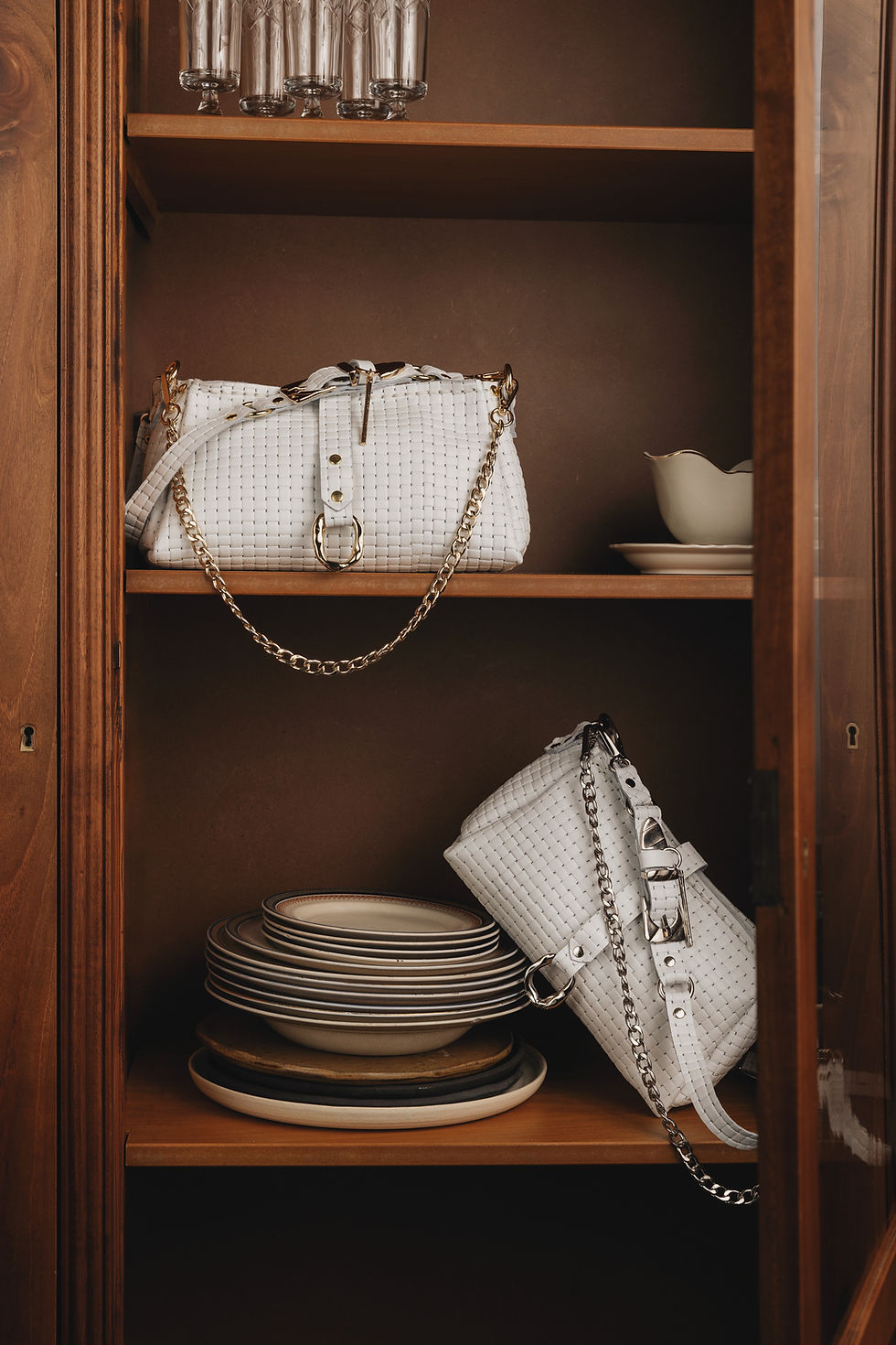 Thumbnail: "Mexican moon" shoulder bag, *limited*, off white