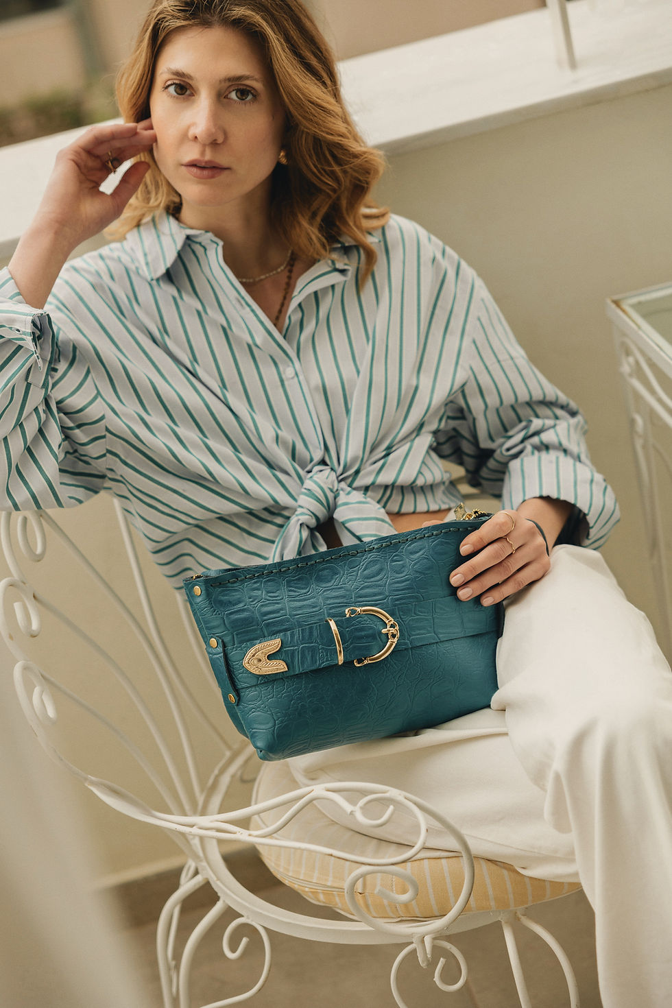 Thumbnail: "Rhiannon" clutch bag, forest green