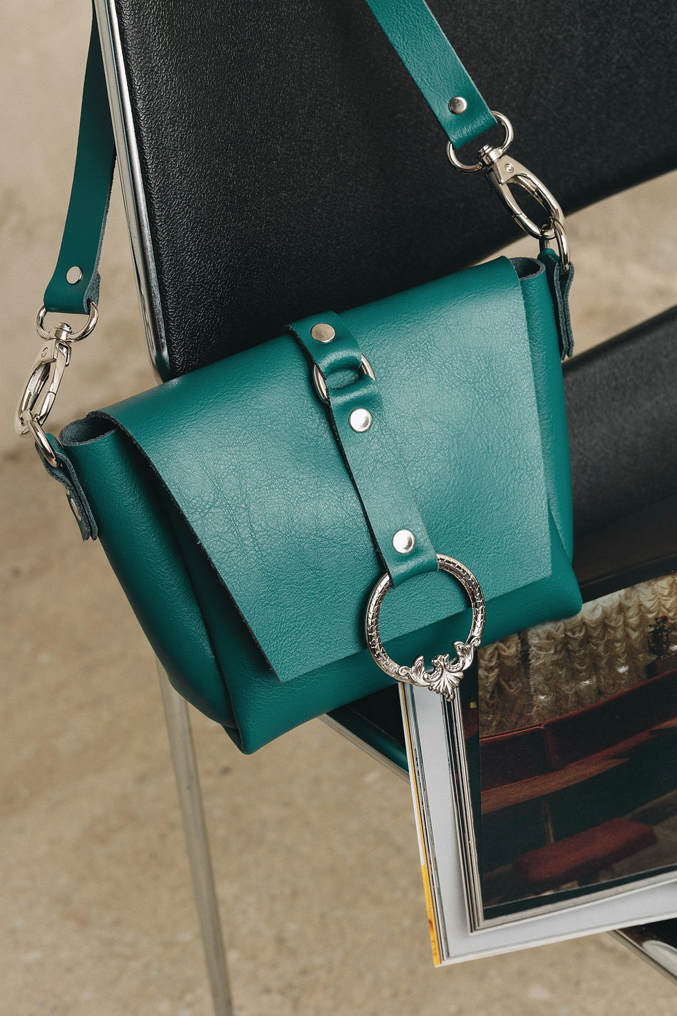 Thumbnail: "Here I am" shoulder bag, forest green