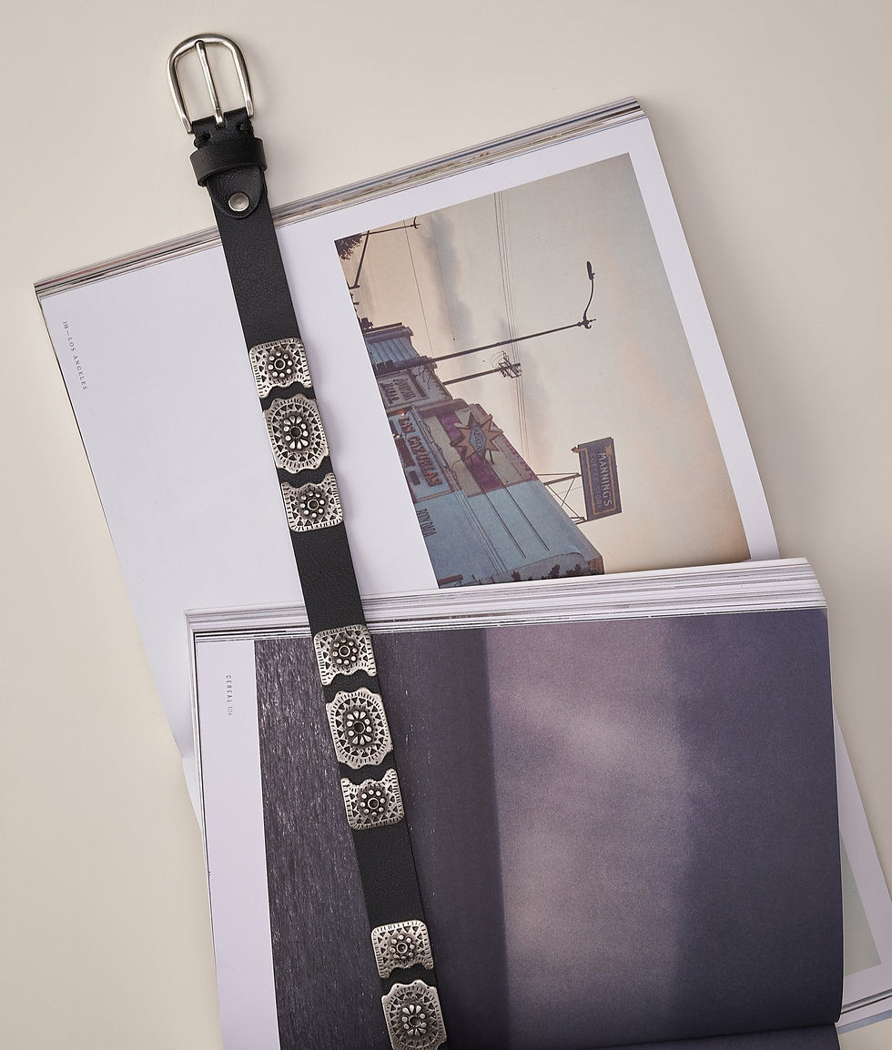 "Just like heaven" leather belt