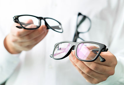 Photograph illustrating lens coatings