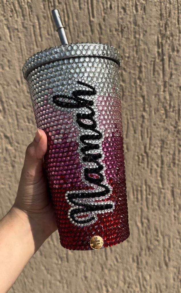 Thumbnail: silver to pink Ombre Tumbler