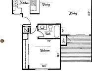 Apartamento en Renta 1bed 1bath