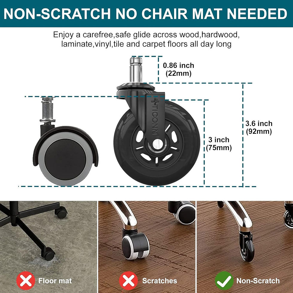 Thumbnail: Office Chair Caster Wheels
