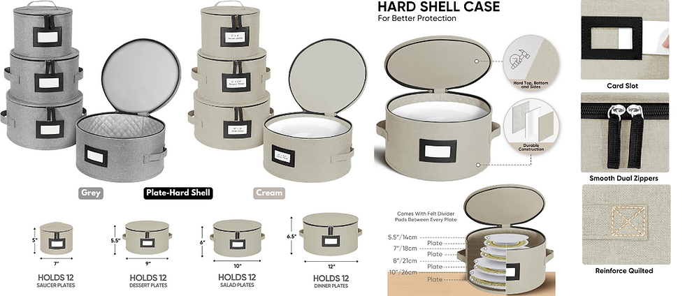 Thumbnail: China Storage Containers, Sturdy Quilted Wine Glass Storage, Plate Organizer
