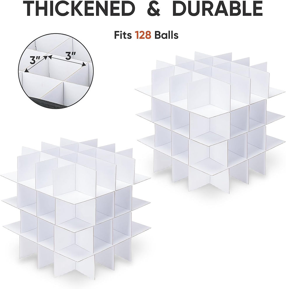Thumbnail: Christmas Ornament Storage Box with Dividers, No Tray