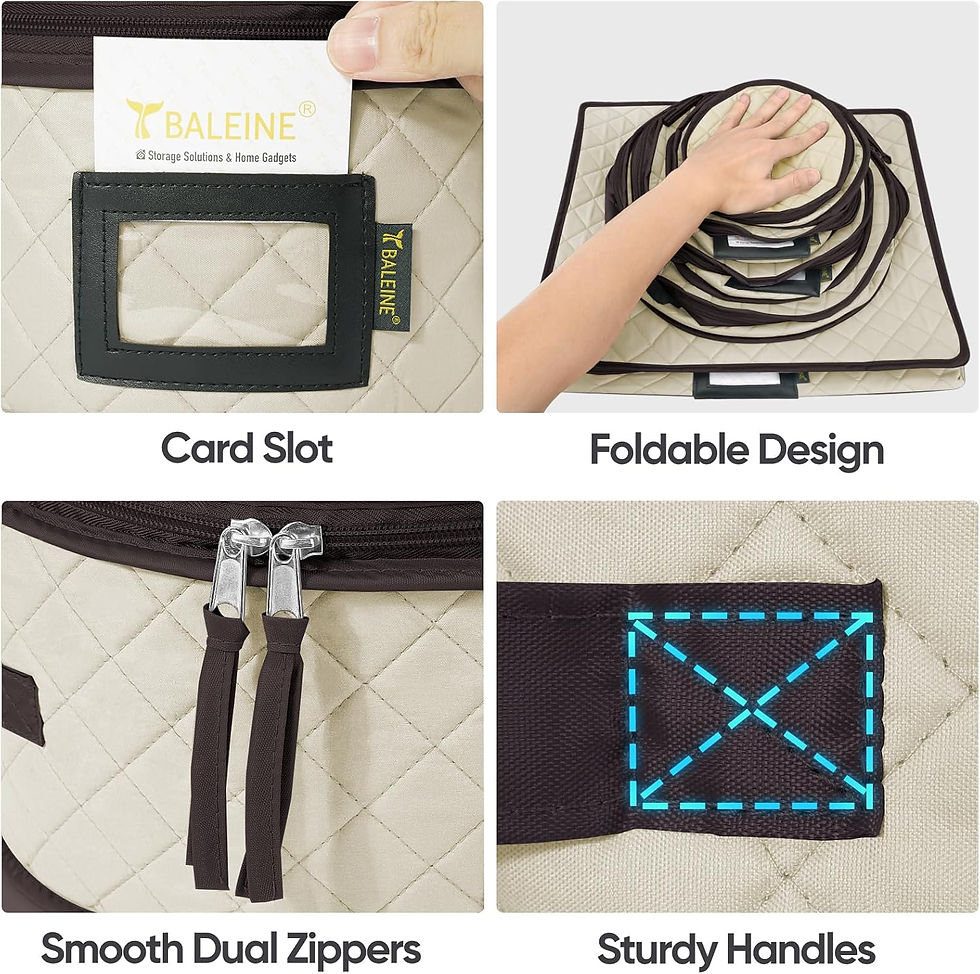 Thumbnail: China Storage Containers, Sturdy Quilted Wine Glass Storage, Plate Organizer