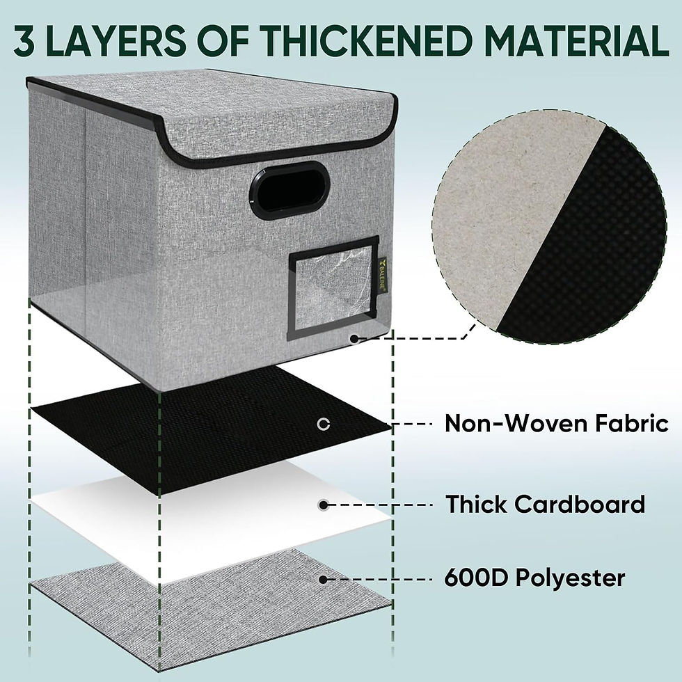Thumbnail: Collapsible File Organizer Box with Lid