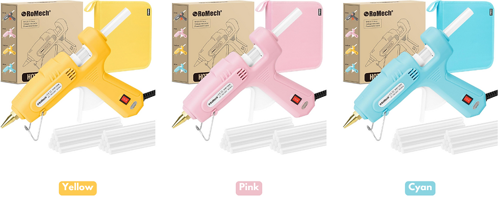 Thumbnail: Full-Size Hot Glue Gun with 60/100W Dual Power and 21 Hot Glue Sticks (7/16")