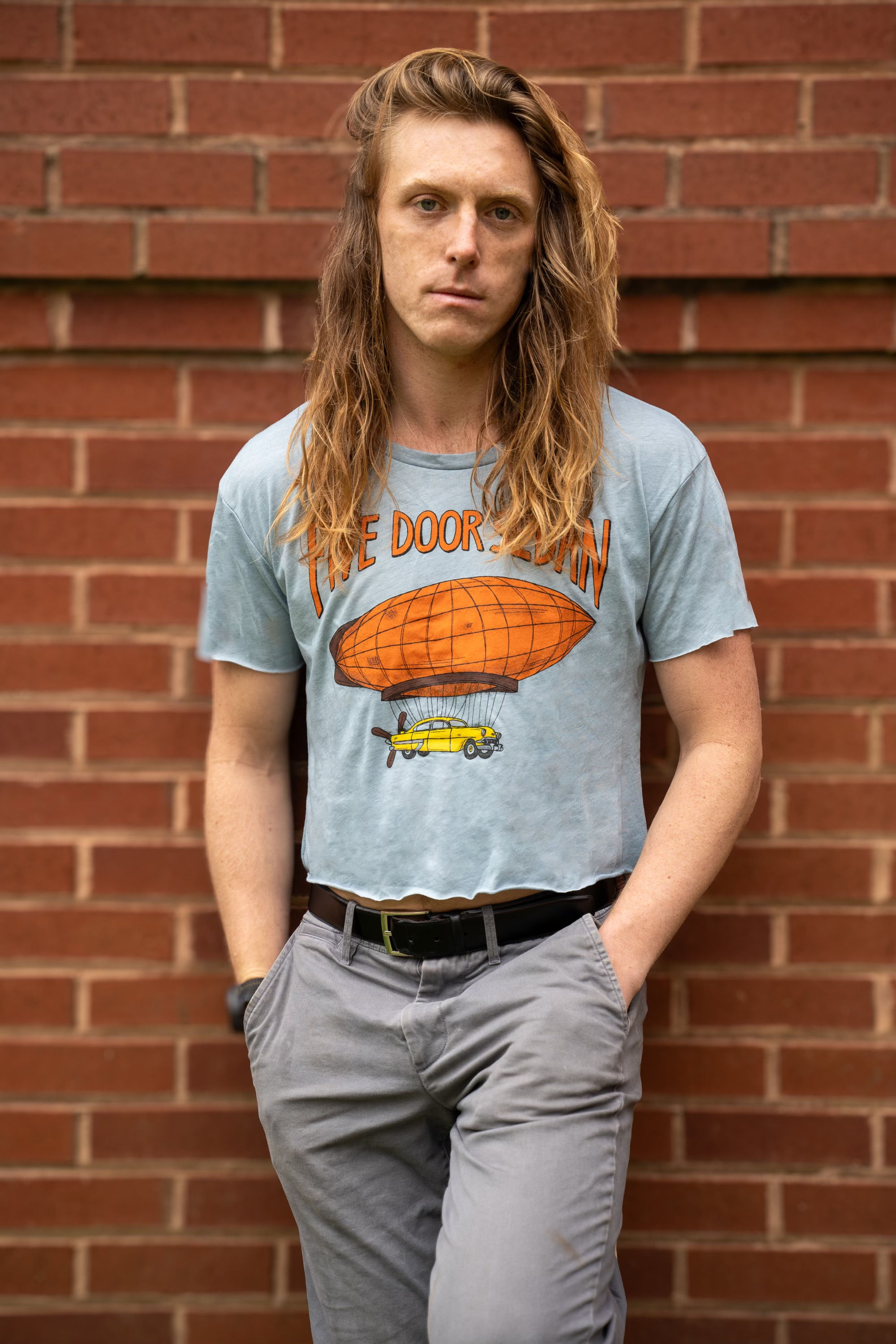 Blue Zeppelin Crop Top